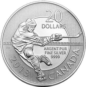 2013 $20 1/4oz Silver Coin Series - HOCKEY